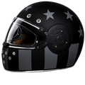 DOT Daytona Retro Full Face Motorcycle Helmet: Vintage Style for Men, Women, & Youth - W/ Captain America Stealth