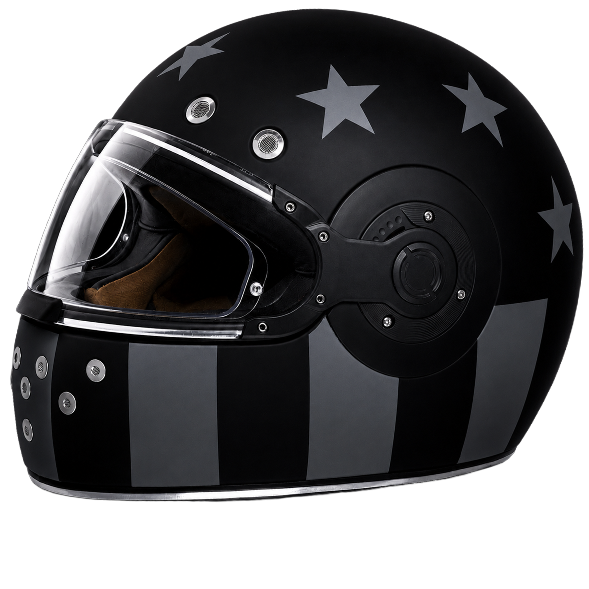 DOT Daytona Retro Full Face Motorcycle Helmet: Vintage Style for Men, Women, & Youth - W/ Captain America Stealth