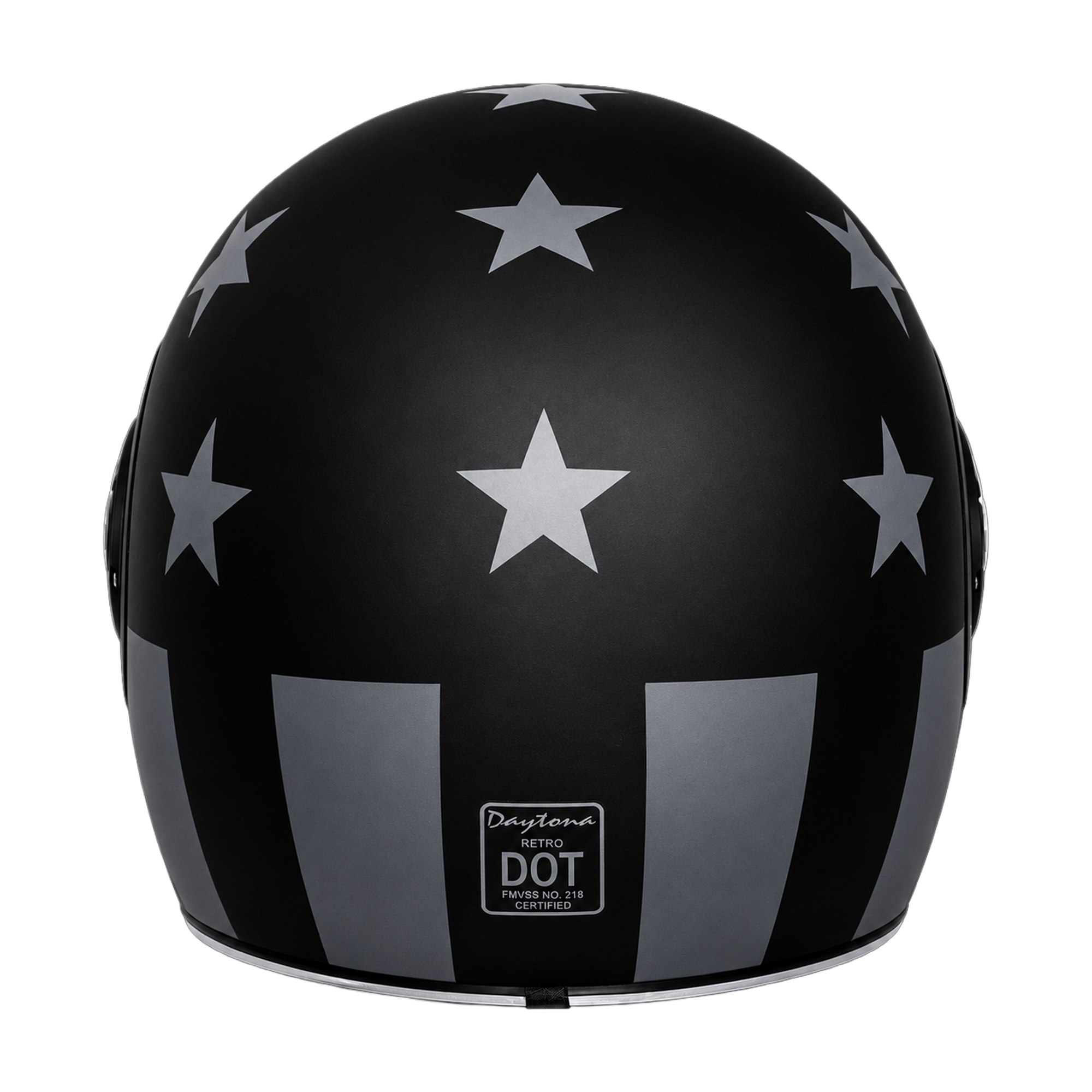 DOT Daytona Retro Full Face Motorcycle Helmet: Vintage Style for Men, Women, & Youth - W/ Captain America Stealth