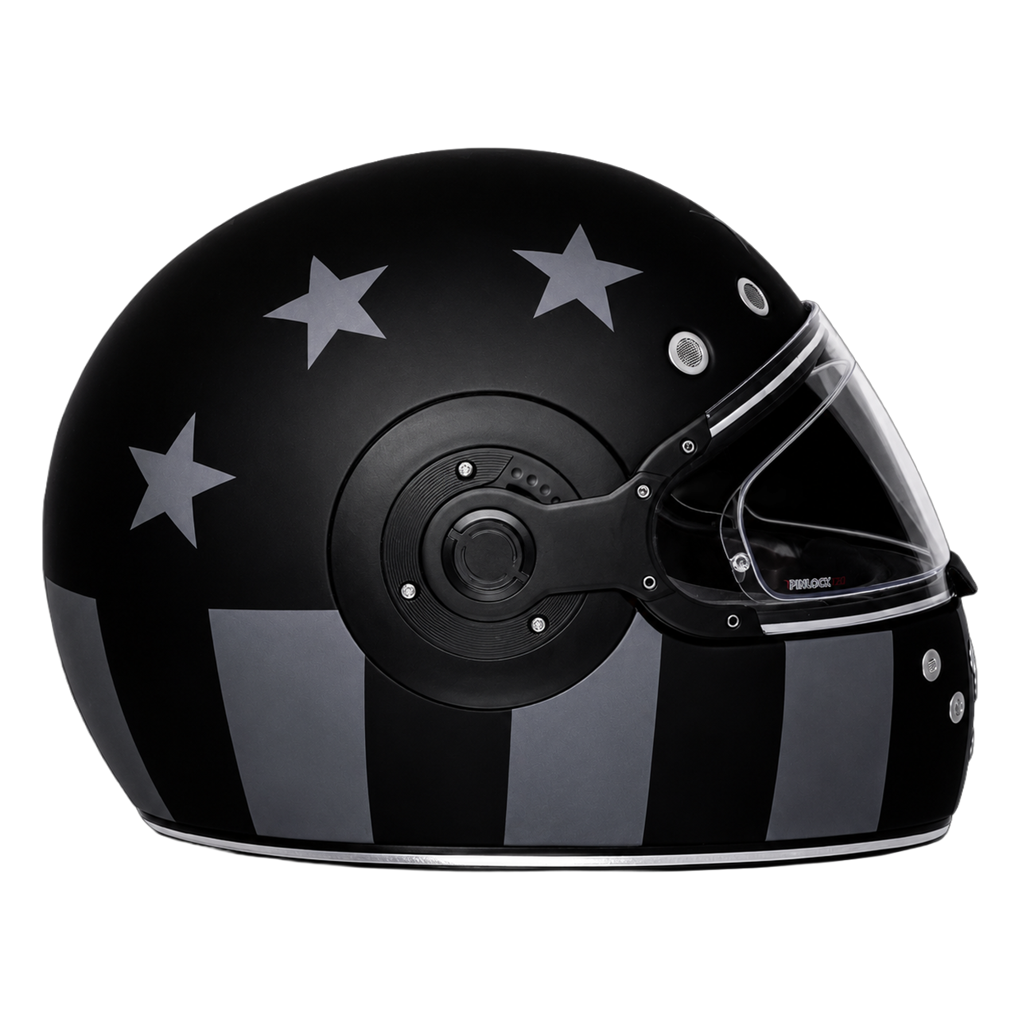 DOT Daytona Retro Full Face Motorcycle Helmet: Vintage Style for Men, Women, & Youth - W/ Captain America Stealth