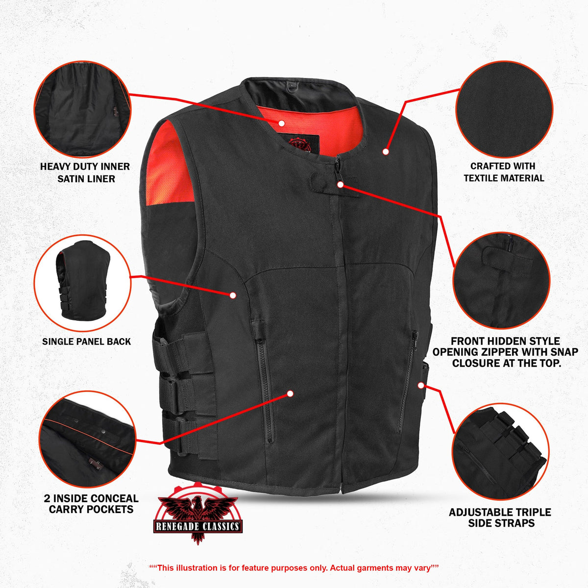 Men's Textile Updated SWAT Team Style Vest