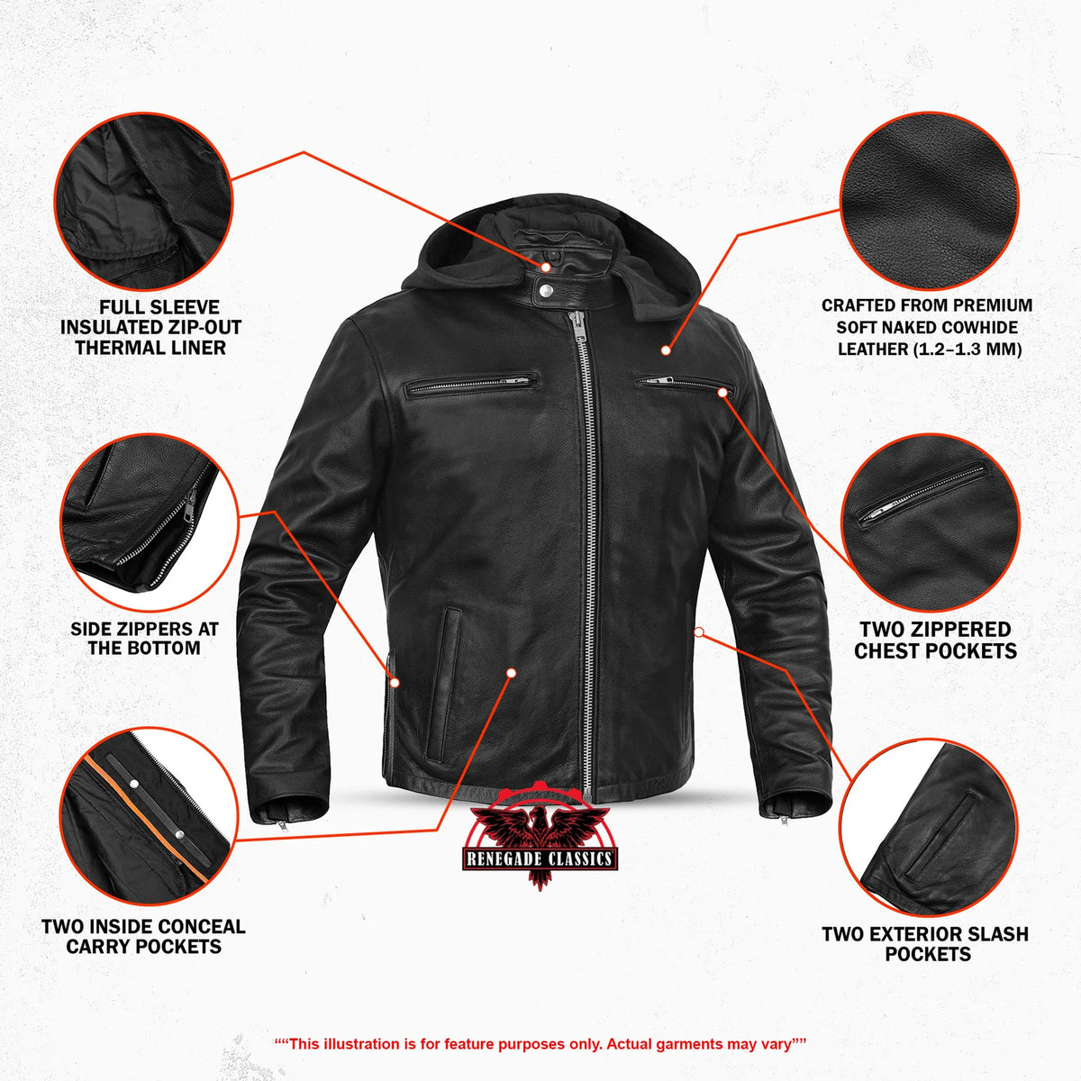Men's Black Sporty Cruiser Leather Jacket