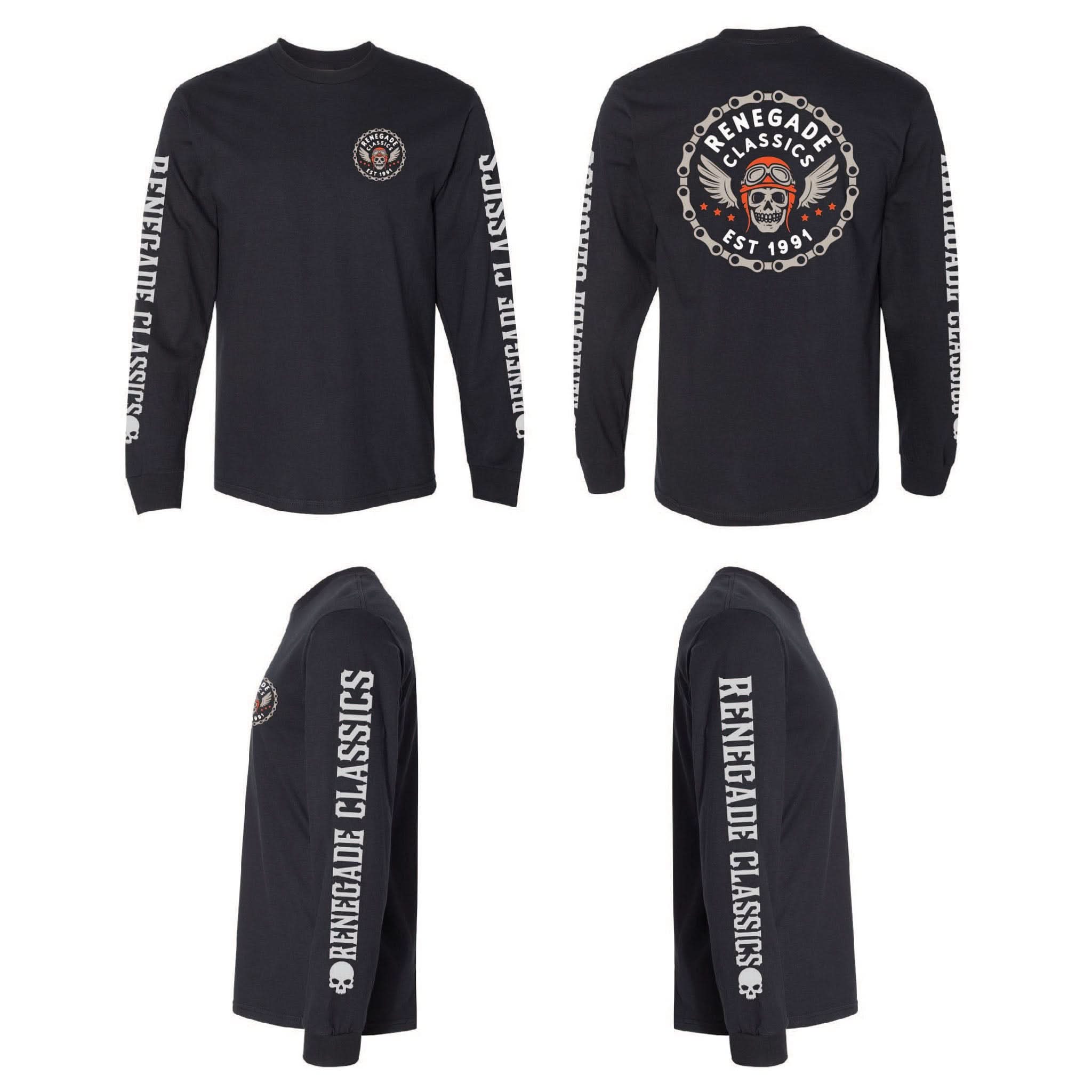 RC Chain Skull Men's  Long Sleeve Shirt