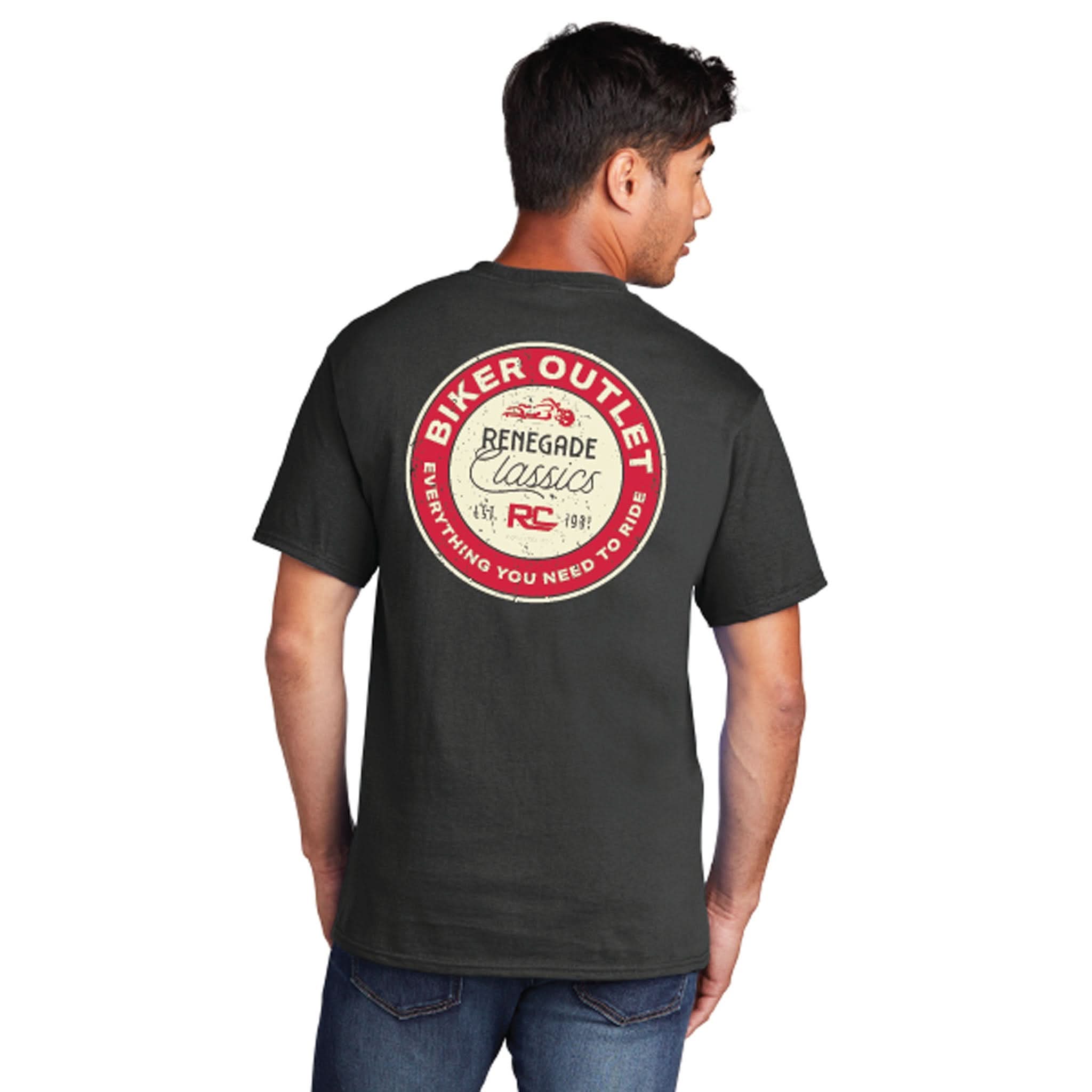 RC Retro Sign Black Mens  Motorcycle  T-Shirt