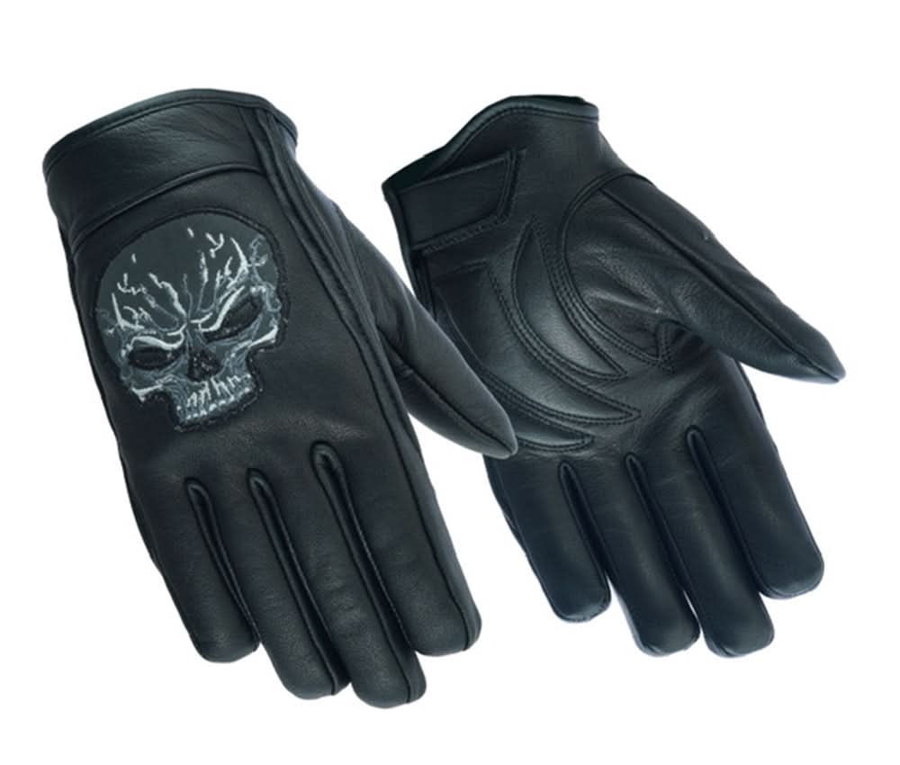 Reflective Skull Short Glove