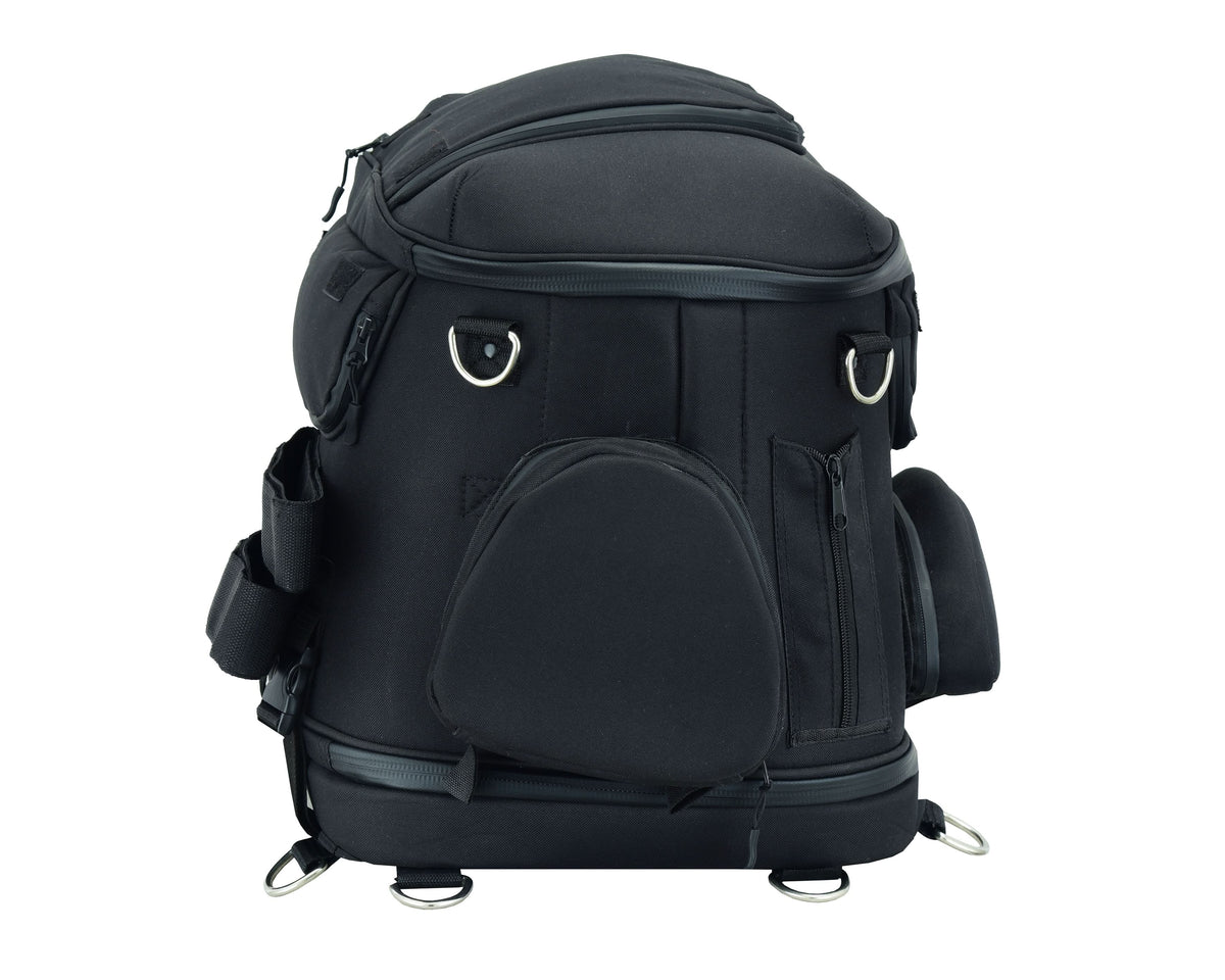 Renegade Classics Black Heavy Duty Textile Motorcycle Pet Carrier Si