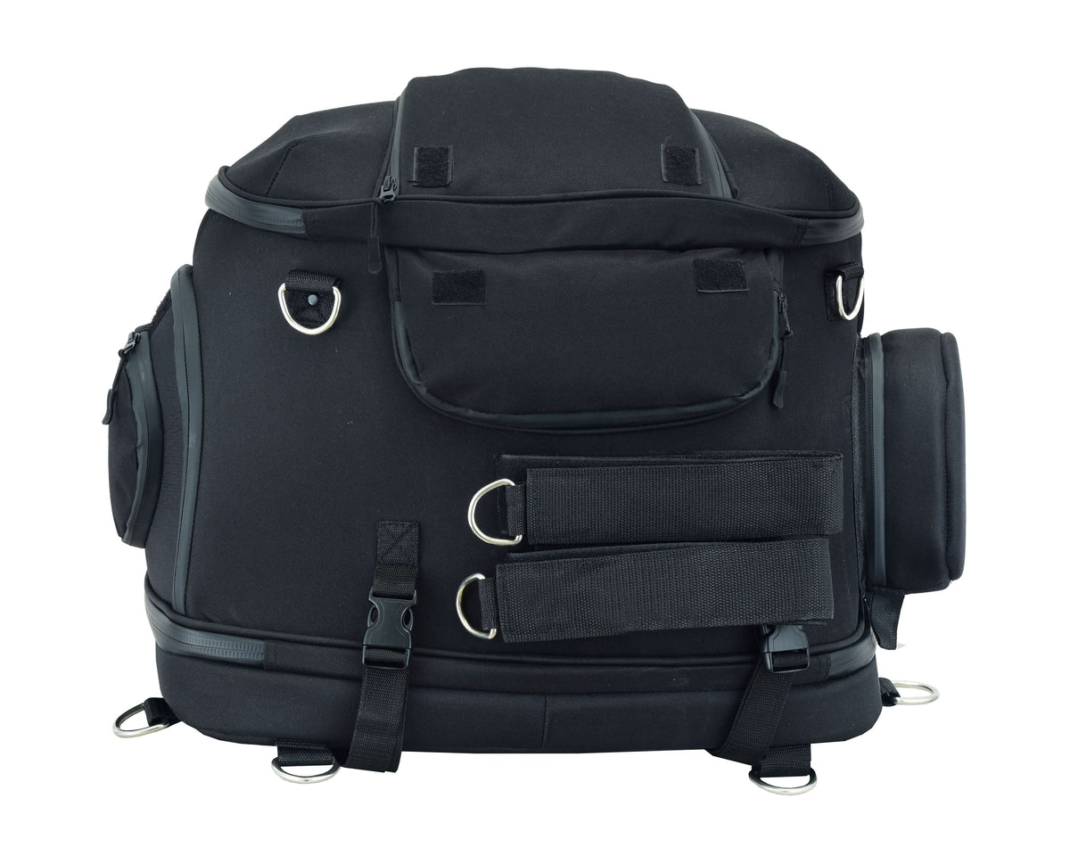 Renegade Classics Black Heavy Duty Textile Motorcycle Pet Carrier Si