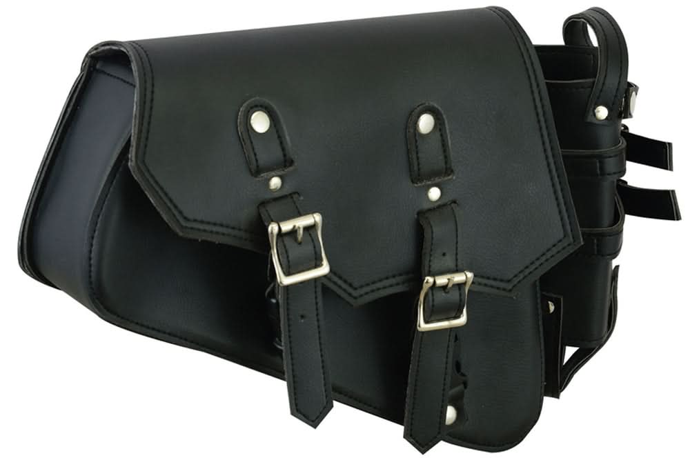 Right Side Synthetic Leather Swing Arm Bag w/Bottle Holder