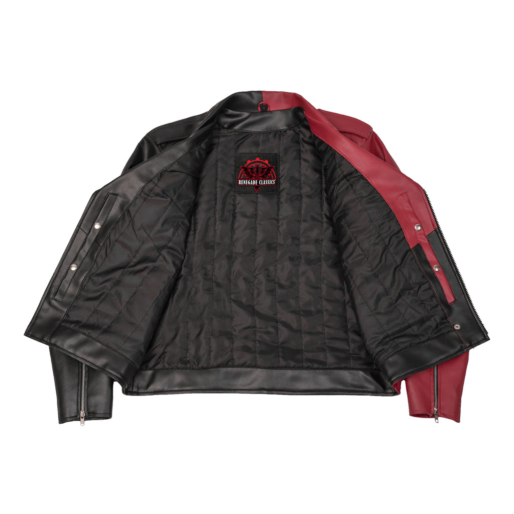 Void Ember Men’s Faux Leather Motorcycle Jacke