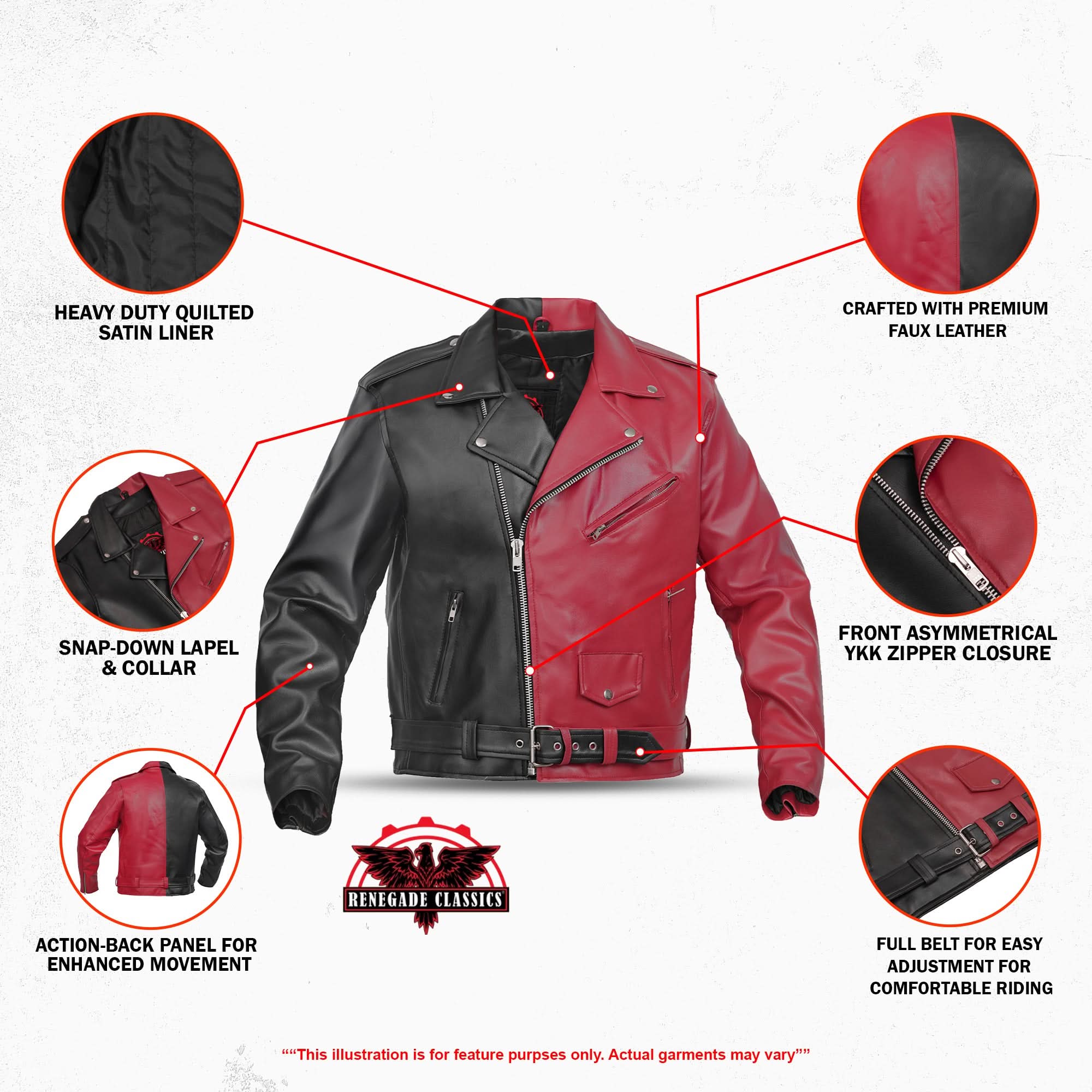 Void Ember™ Men’s Faux Leather Motorcycle Jacket
