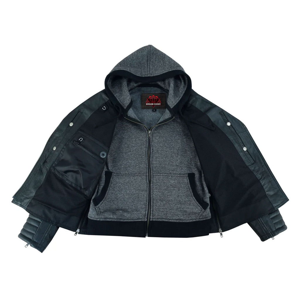 Rush Charm Women's Premium Cowhide Moto Jacket