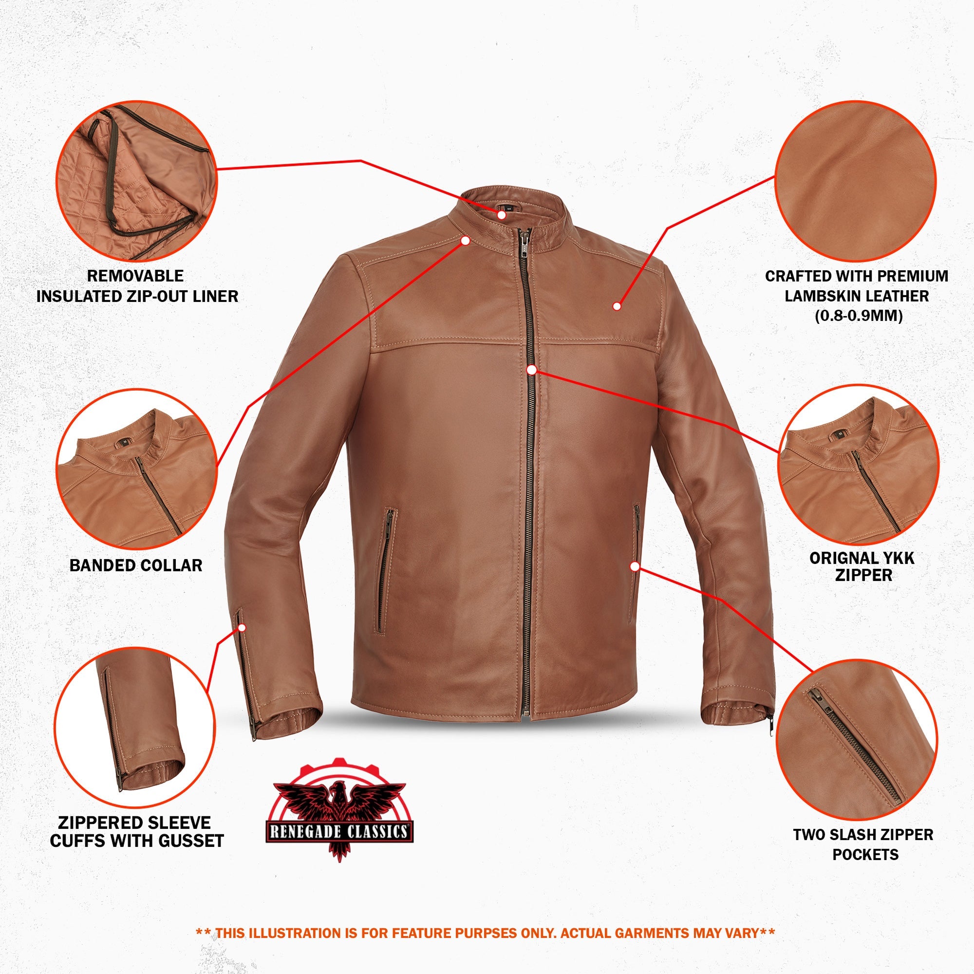 Sahara Men's Brown Fashion Leather Jacket