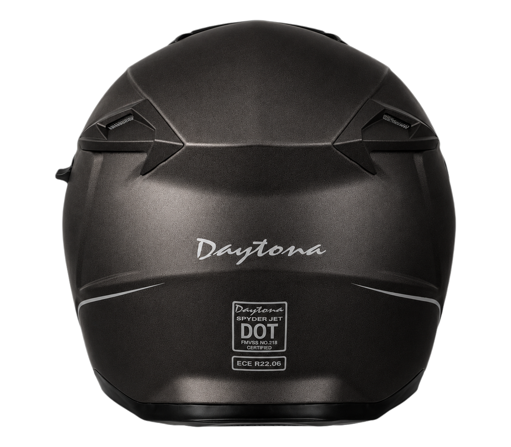 D.O.T. & ECE Daytona Spyder Jet- Gun Metal Grey Dull Metallic