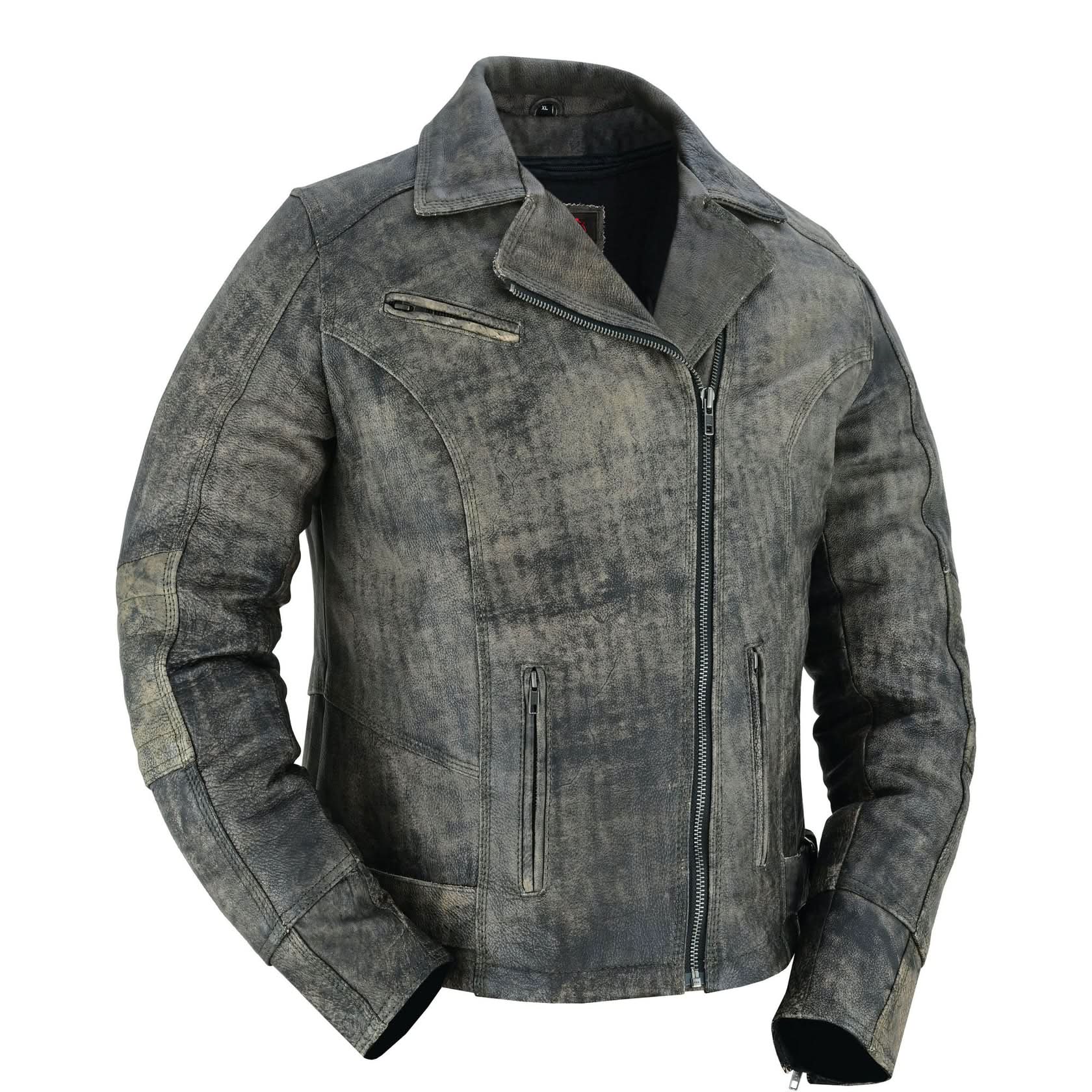 Shen Antique Brown Women's Leather Motorcycle Jacket