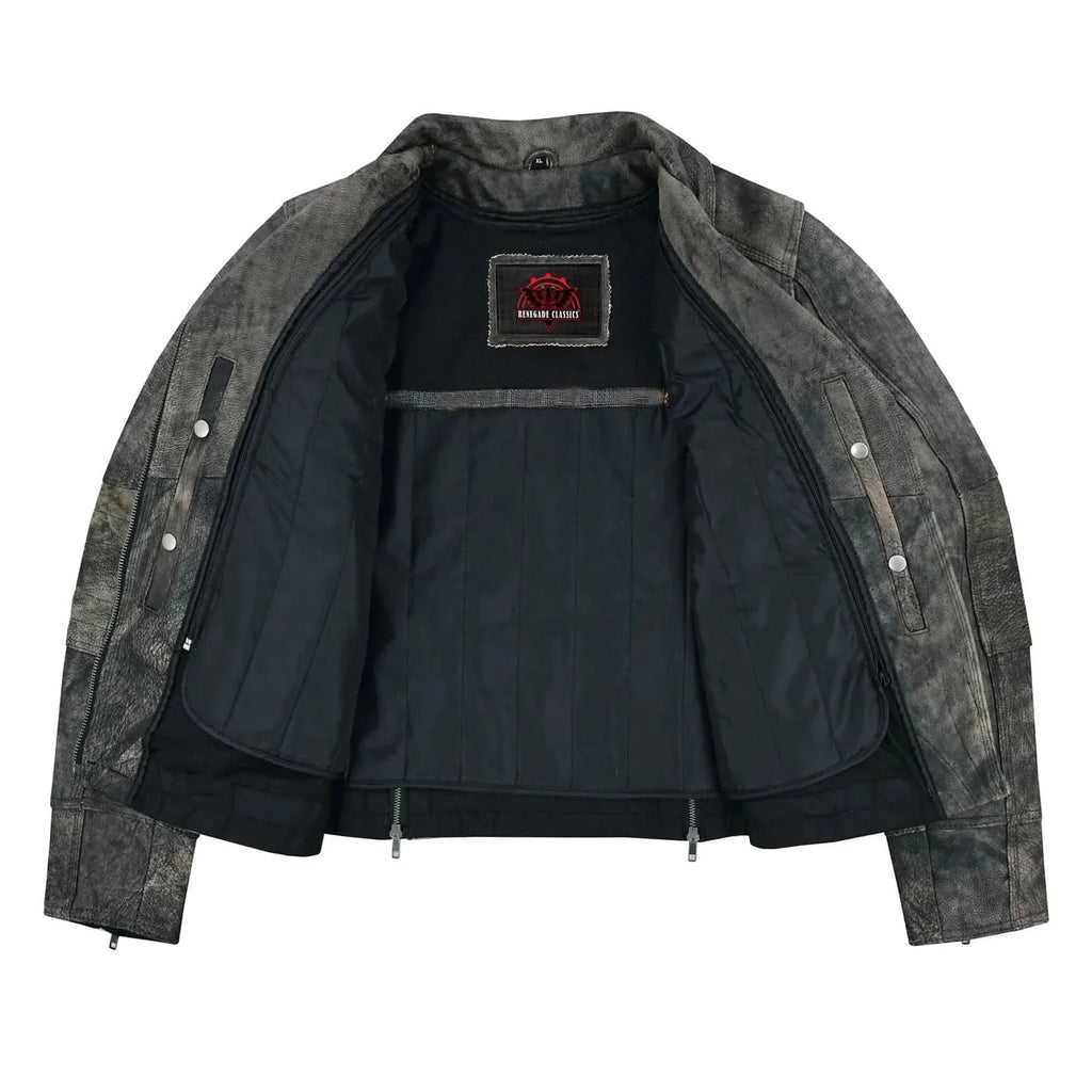 Shen Antique Brown Women's Leather Motorcycle Jacket