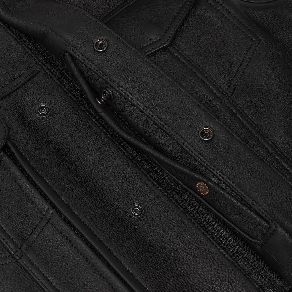 NightSentinel - Men’s Leather Motorcycle Vest