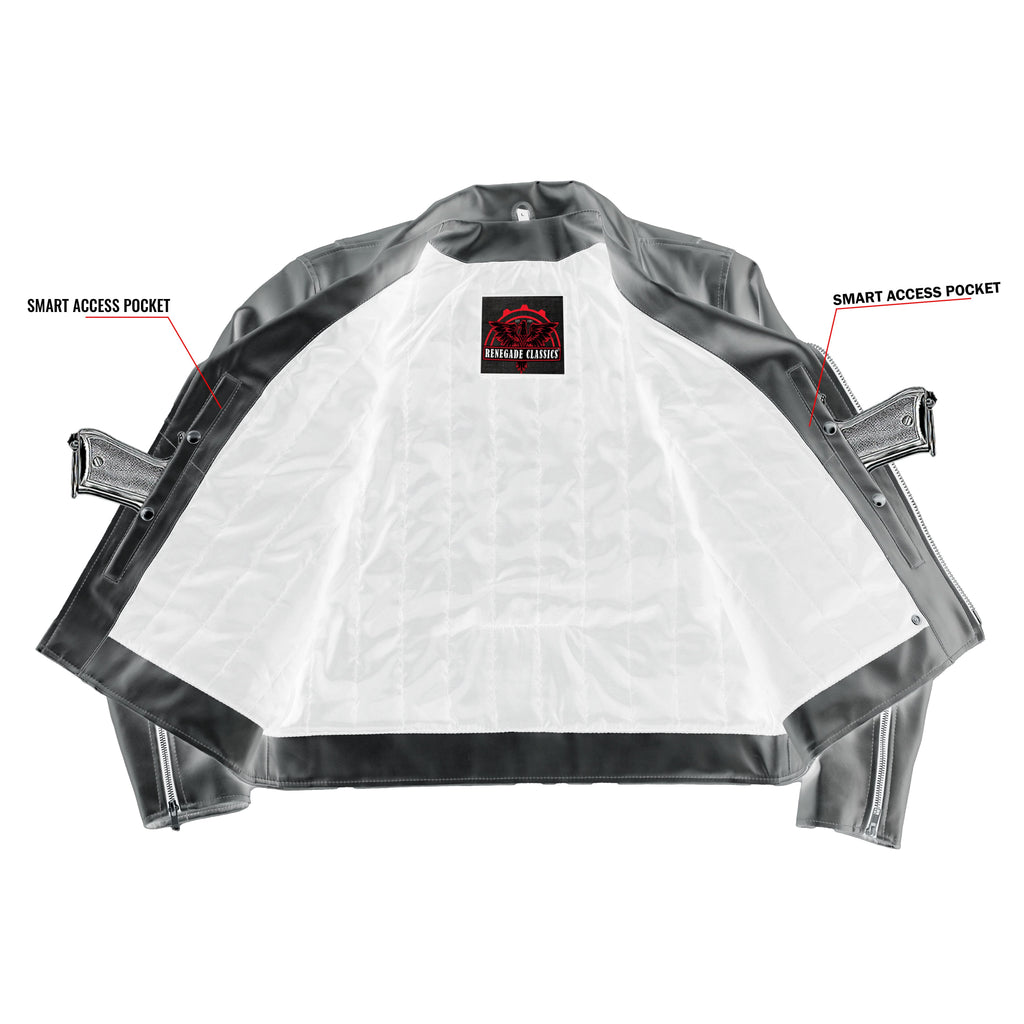 Iron Phantom Men’s Faux Leather Motorcycle Jacket