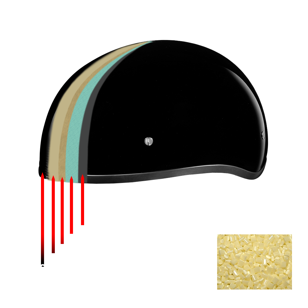 DOT Approved Daytona Motorcycle Half Face Helmet - Skull Cap Graphics for Men & Women, Scooters, ATVs, UTVs & Choppers - W/ Freedom