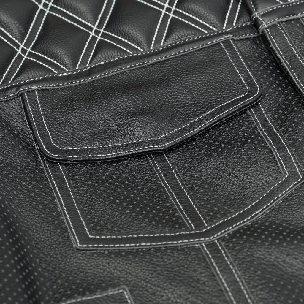 Blaze Lowcut Chrome Phantom Men's Leather Vest