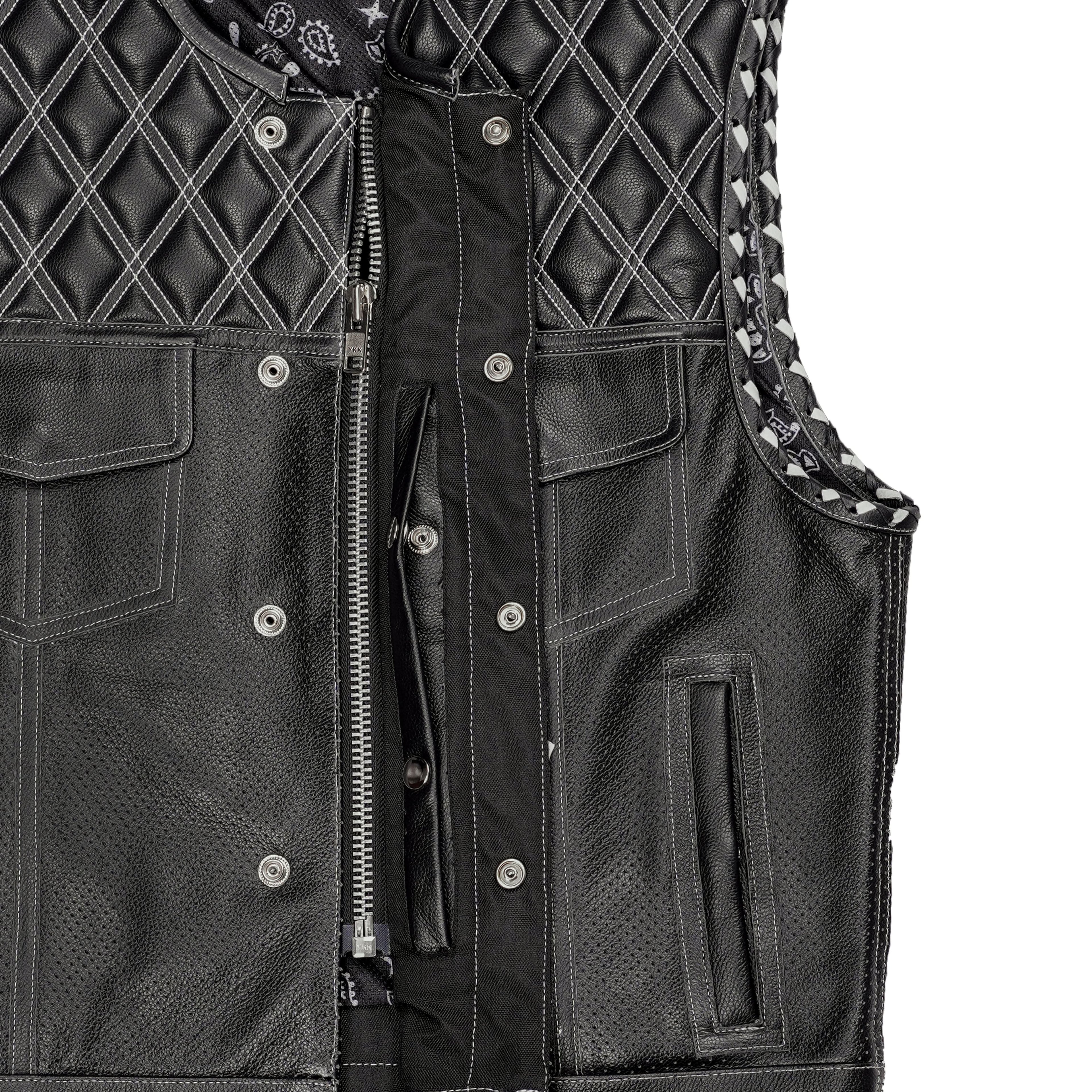 Blaze Lowcut Chrome Phantom Men's Leather Vest
