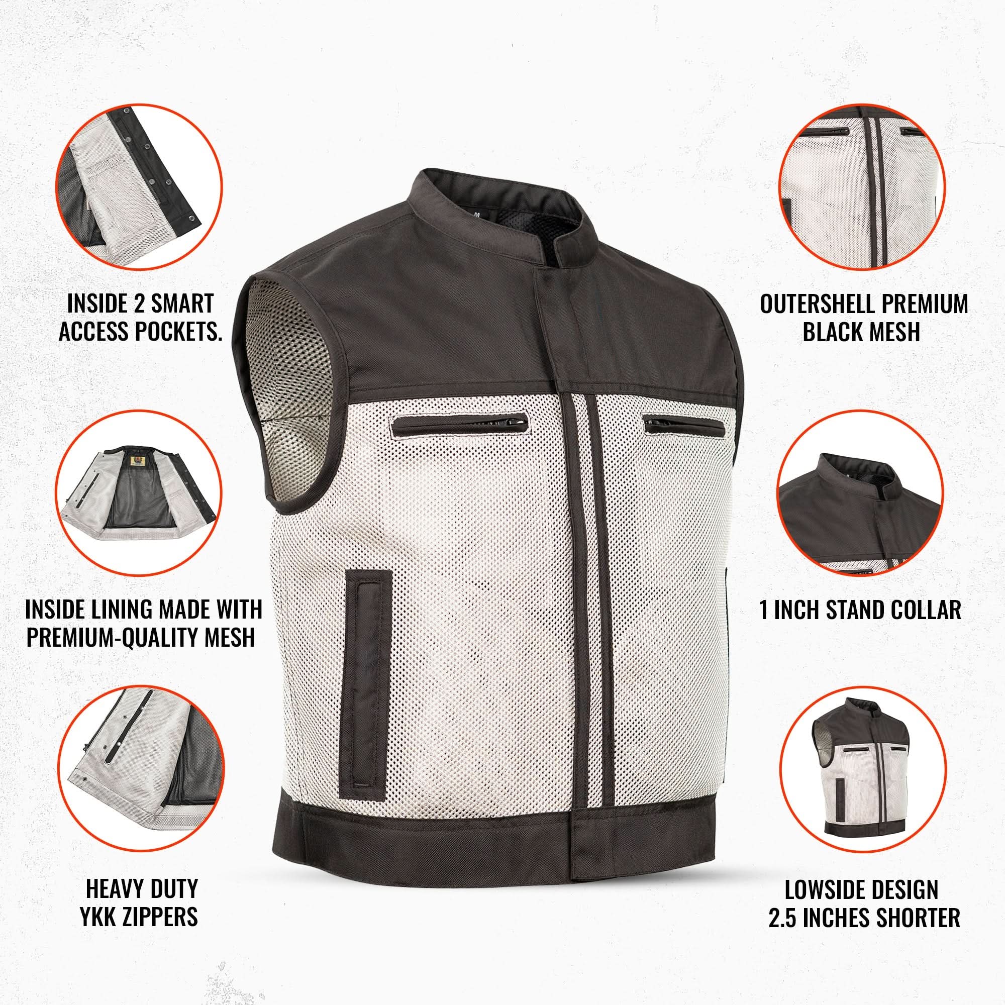 Blaze Lowcut Men's Motorcycle Mesh Vest