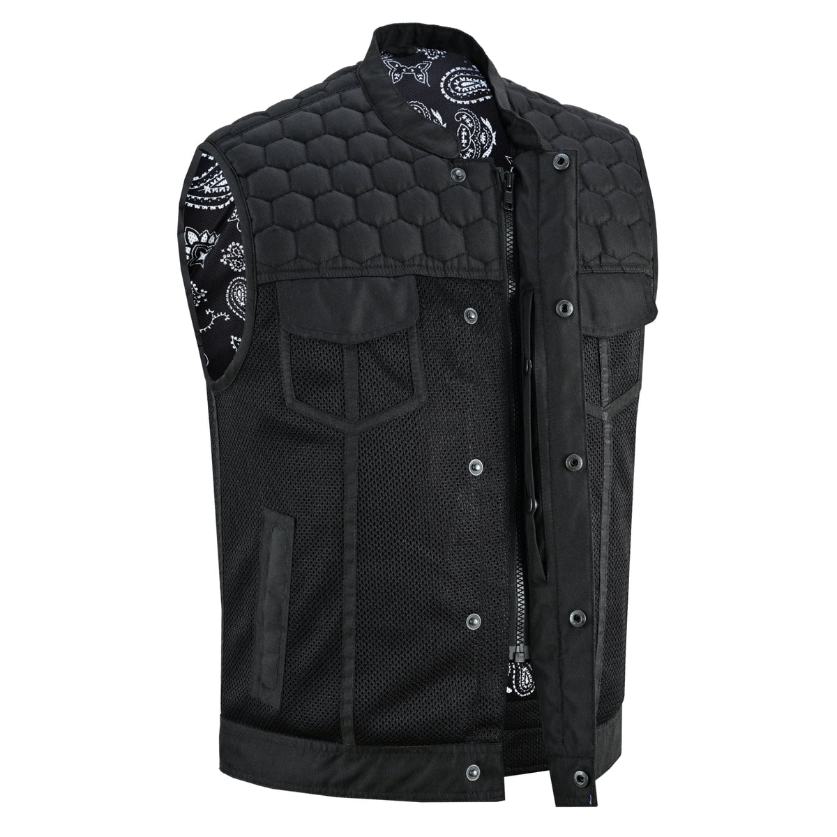 Mesh Heat Men's Black Mesh Textile Vest