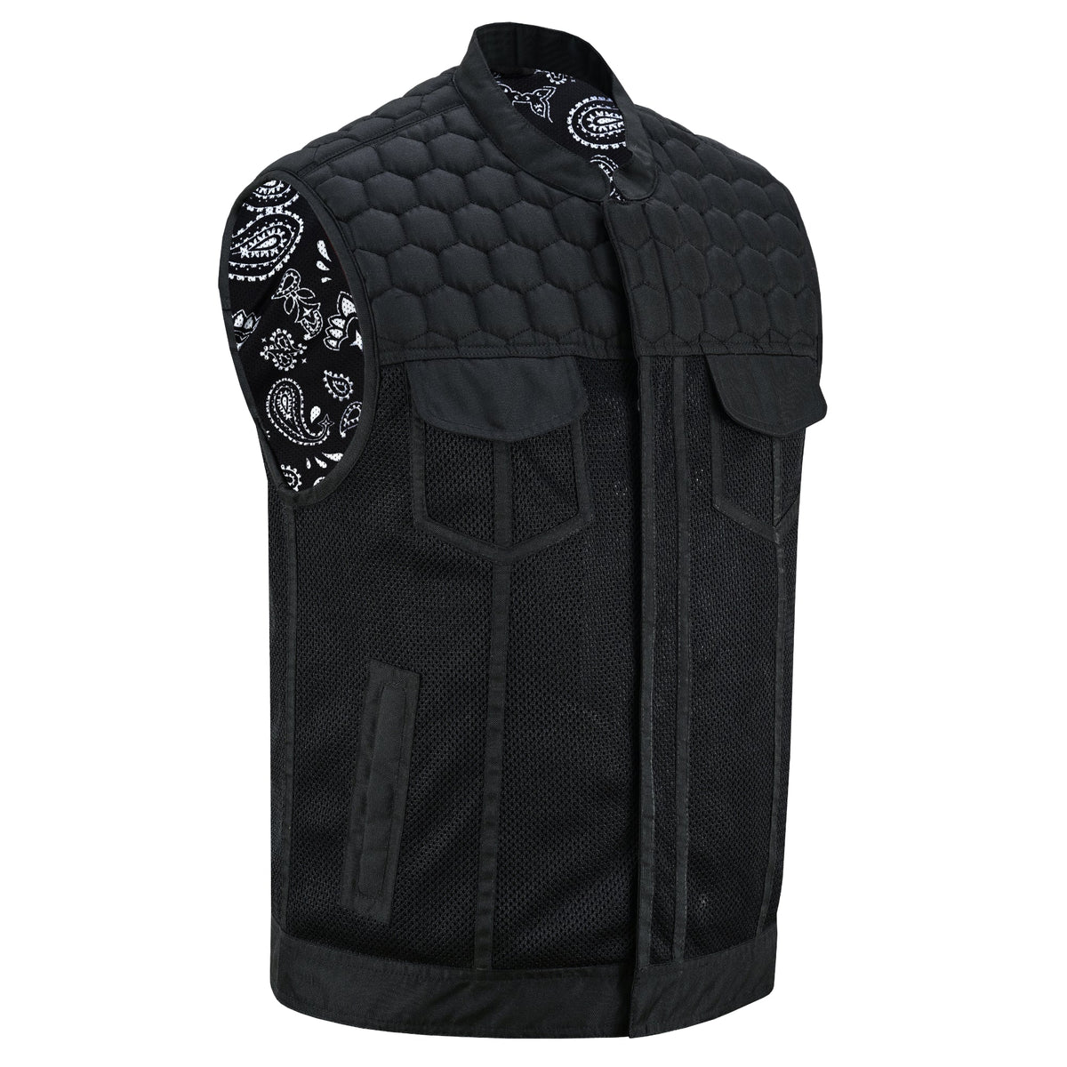 Mesh Heat Men's Black Mesh Textile Vest