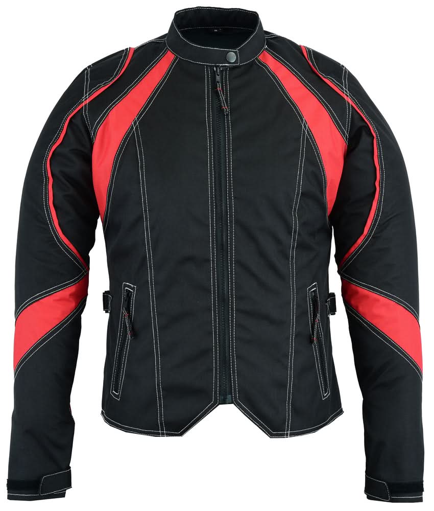 Women's Embroidered Crown Riding Jacket - Red