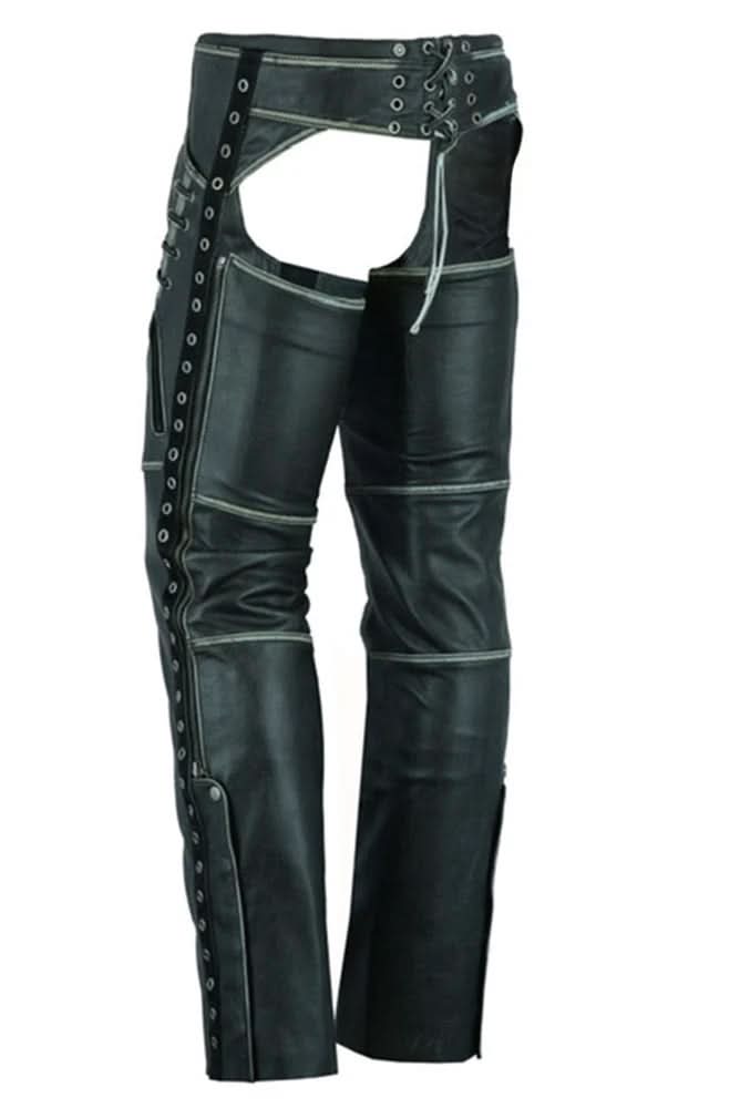 Women's Gray Stylish Lightweight Hip Set Chaps