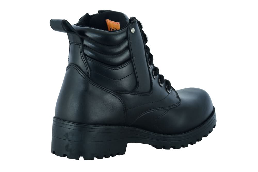 Women's Side Zipper Plain Toe Boots