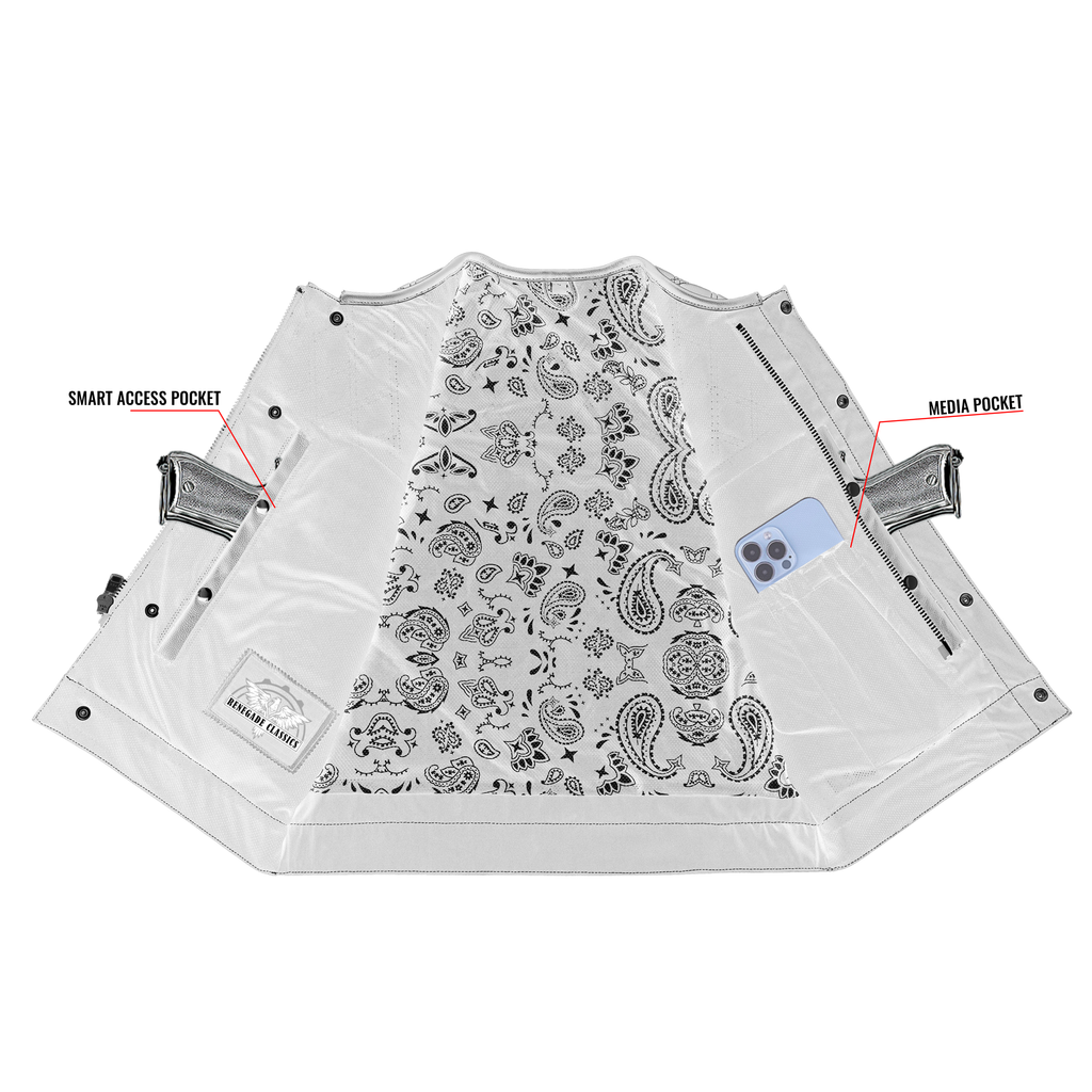 Blaze Lowcut Chrome Phantom Men's Leather Vest