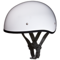 DOT Approved Daytona Skull Cap Half Shell Motorcycle Helmet - Beanie Style for Motorcycles, Cruisers, Scooters, and Mopeds W/O Visor- Hi-Gloss White