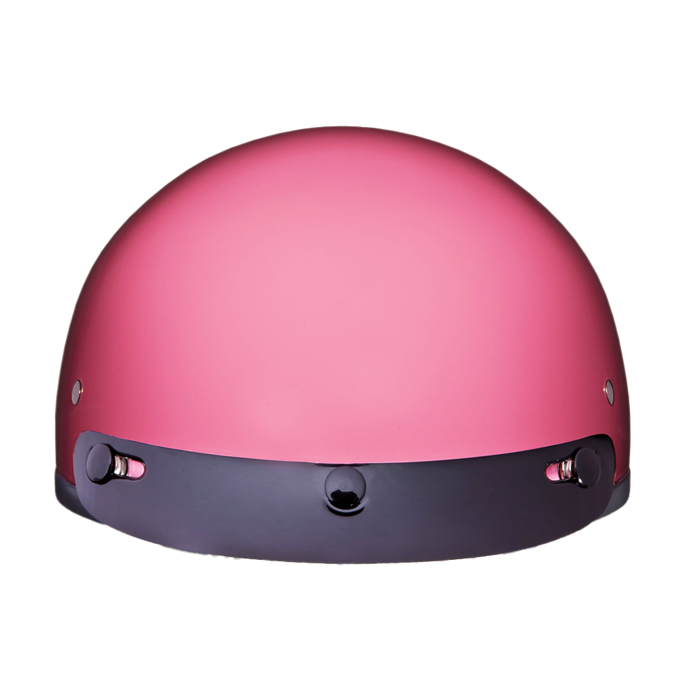 DOT Approved Daytona Skull Cap Half Shell Motorcycle Helmet - Beanie Style for Motorcycles, Cruisers, Scooters, and Mopeds - Hi-Gloss Pink