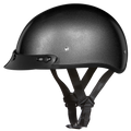 DOT Approved Daytona Skull Cap Half Shell Motorcycle Helmet - Beanie Style for Motorcycles, Cruisers, Scooters, and Mopeds - Gun Metal Grey Metallic