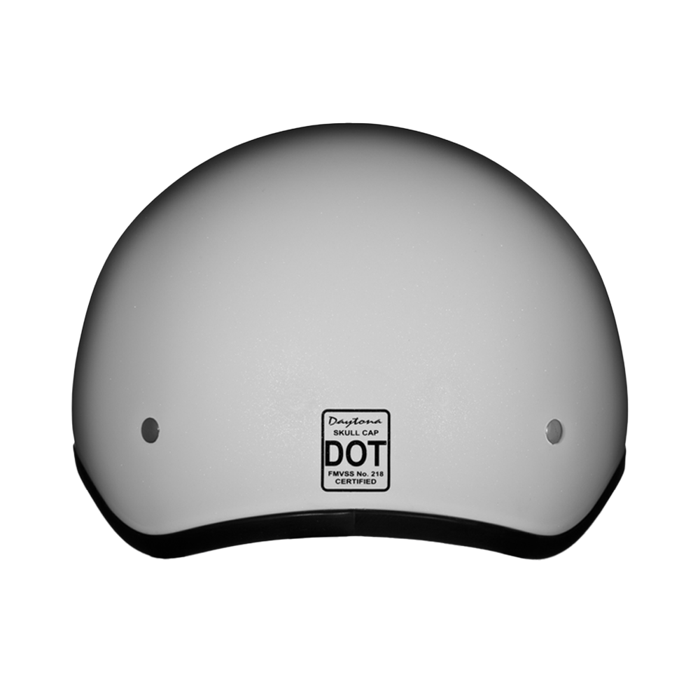 DOT Approved Daytona Skull Cap Half Shell Motorcycle Helmet - Beanie Style for Motorcycles, Cruisers, Scooters, and Mopeds - Pearl White