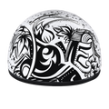 DOT Approved Daytona Motorcycle Half Face Helmet - Skull Cap Graphics for Men & Women, Scooters, ATVs, UTVs & Choppers - W/ Lovesee