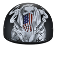 DOT Approved Daytona Motorcycle Half Face Helmet - Skull Cap Graphics for Men & Women, Scooters, ATVs, UTVs & Choppers - W/ Make 'Em Pay