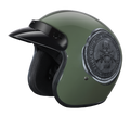 DOT Approved Daytona Cruiser Open Face Motorcycle Helmet - Men, Women & Youth - With Visor & Graphics - W/ 2nd Amendment Seal