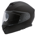 Daytona Detour Full Face Motorcycle Helmet - DOT Certified, Dual Visor, Street Bike Helmet, Men/Women/Youth - Dull Black