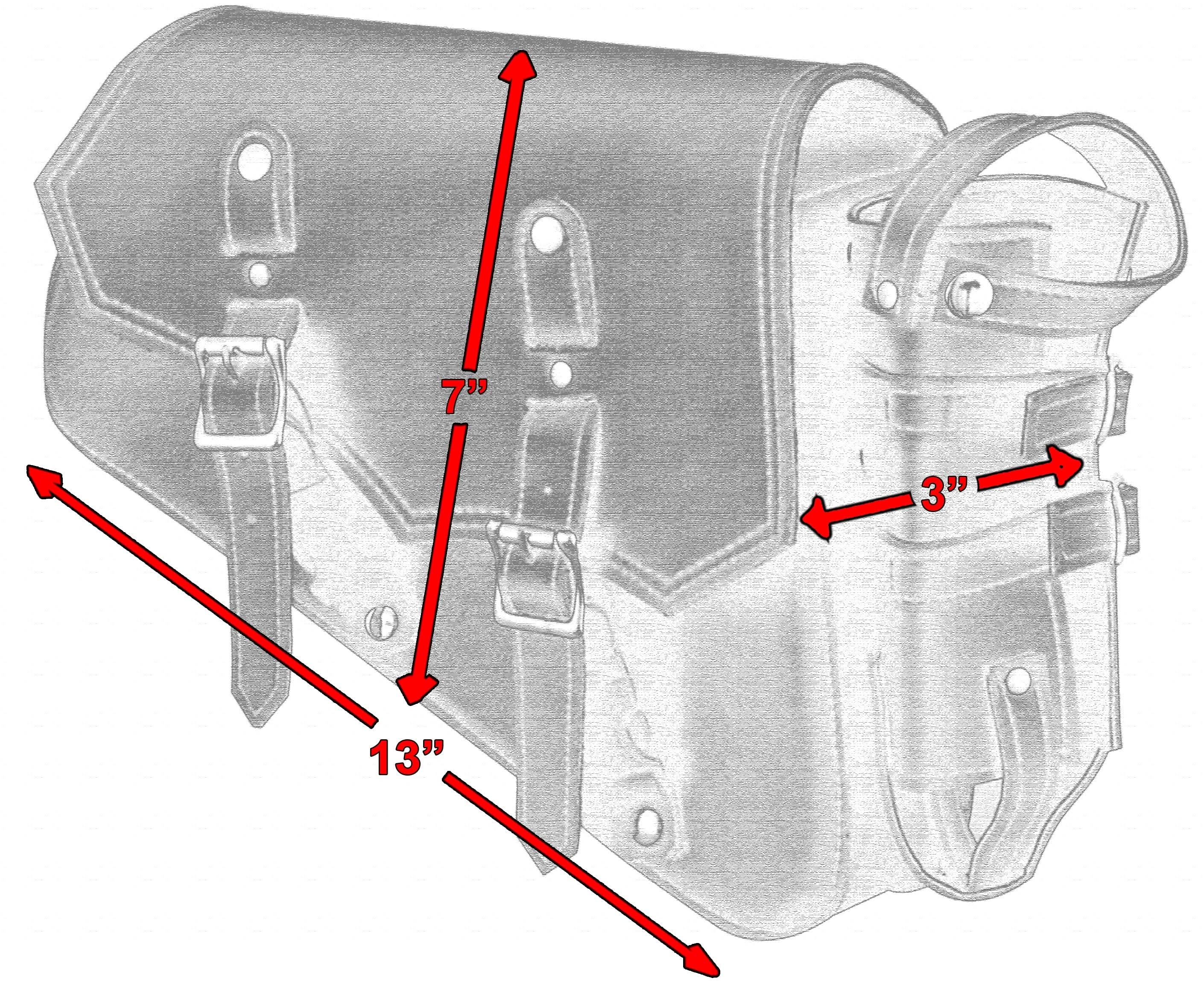 Right Side Synthetic Leather Swing Arm Bag w/Bottle Holder