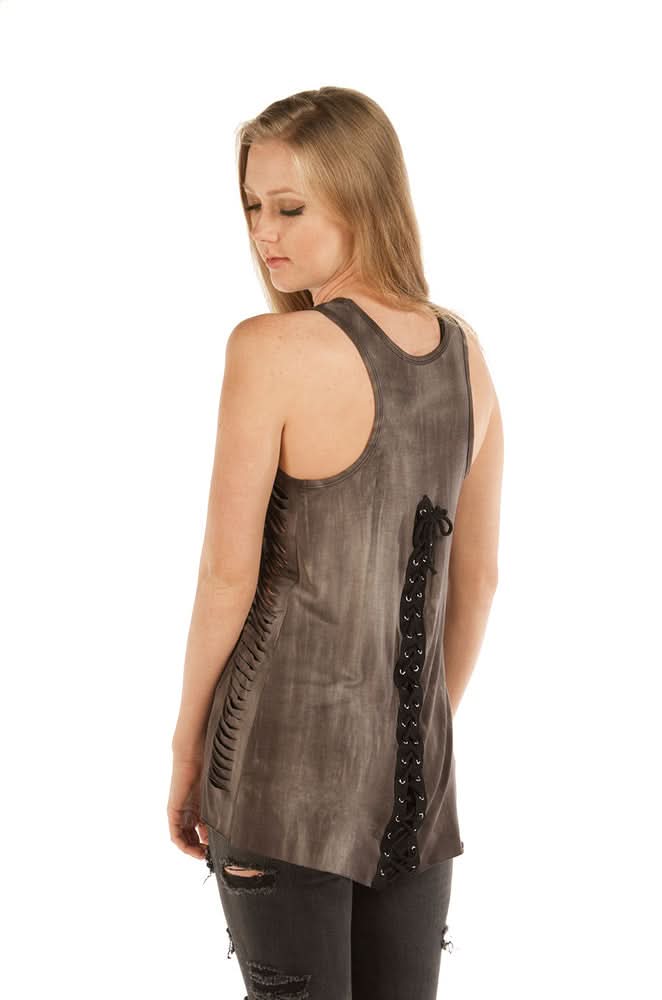Women's Long Live The Brave Skull & Roses Tank Top