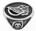 R116 Stainless Steel Dragon Tail Biker Ring