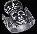 R17 Stainless Steel King Head Biker Ring
