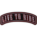 PR2543 Live To Ride Large Rocker Biker Patch