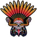 PL6648 Wicked Skull Snakes Feathers Large Back Patch