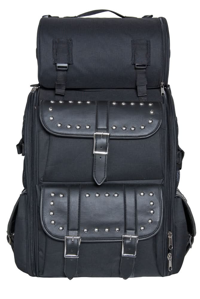 Updated Touring Sissy Bar Bag w/ Studs