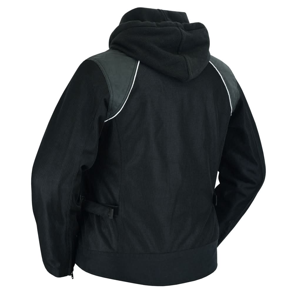 Darkstream Women's Mesh  Motorcycle Jacket - Black/ Black Tone Reflective