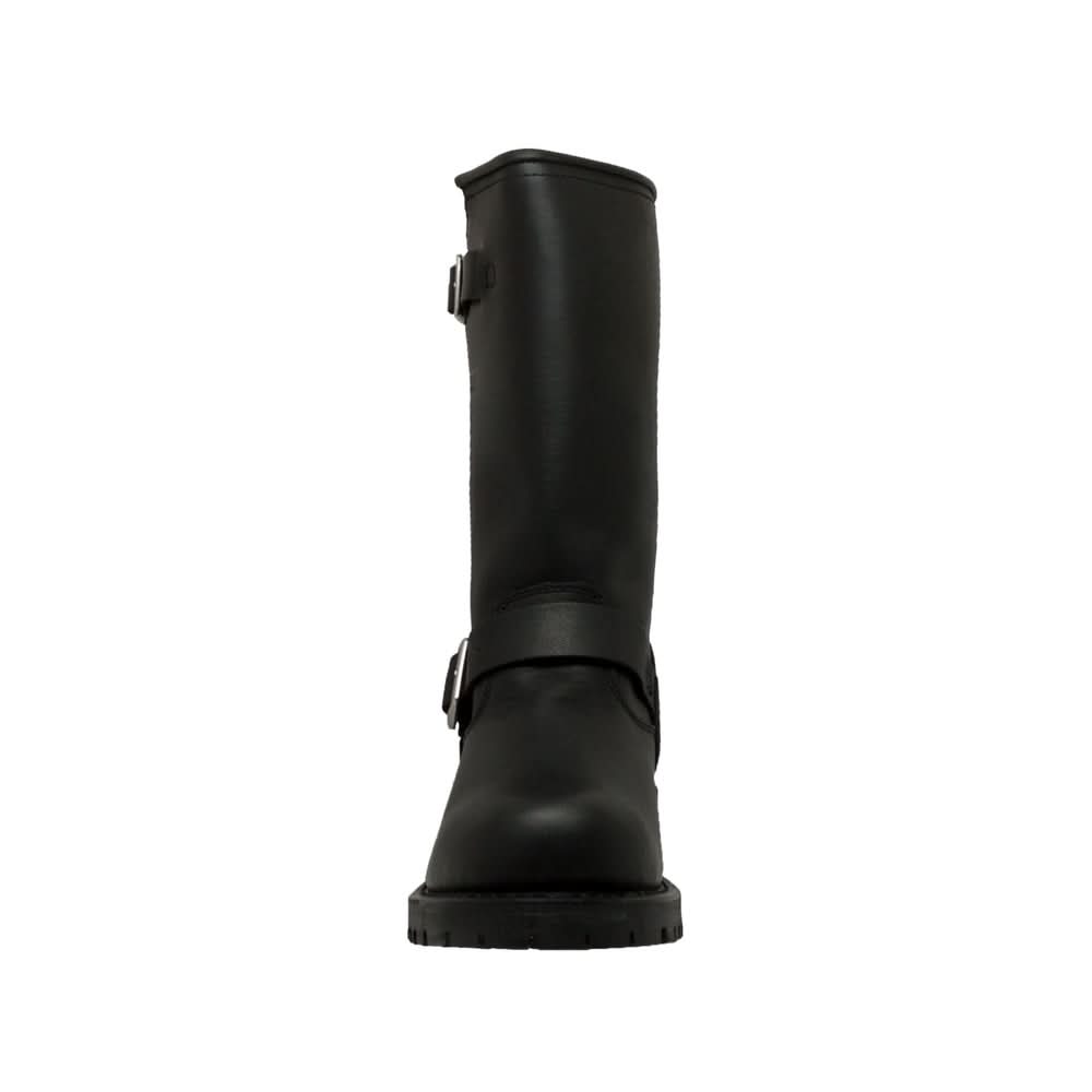 Shadowstep Men's Black leather motorcycle boots