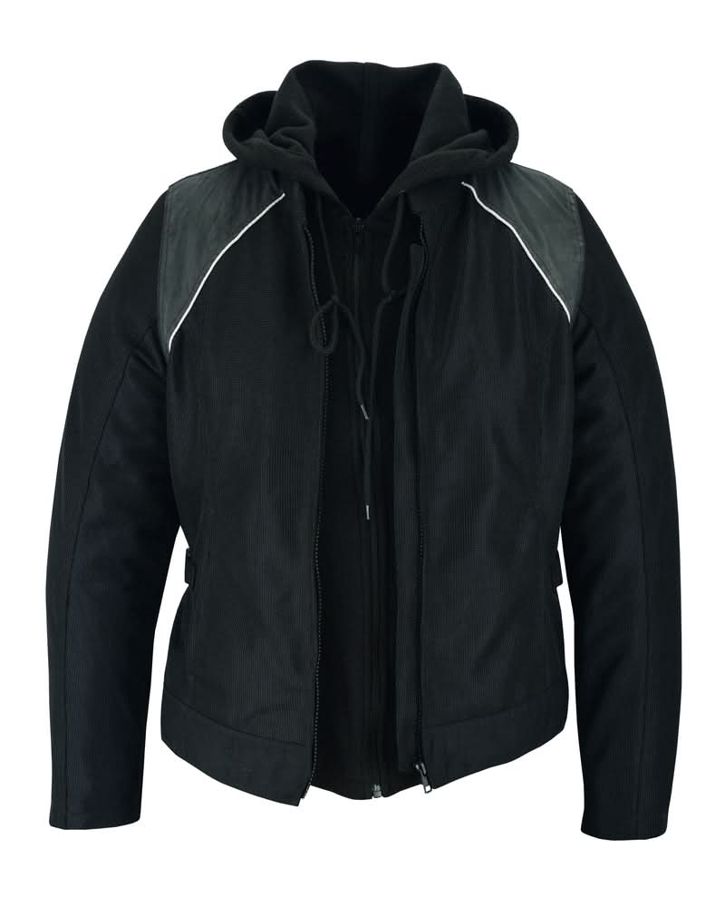 Darkstream Women's Mesh  Motorcycle Jacket - Black/ Black Tone Reflective