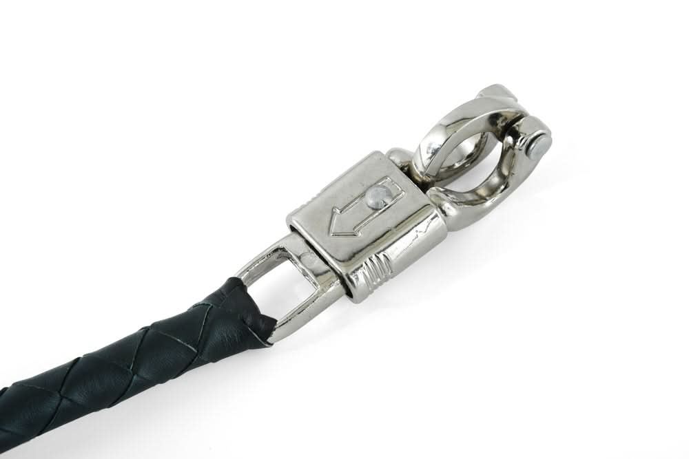 GBW21 Leather Biker Whip - Black